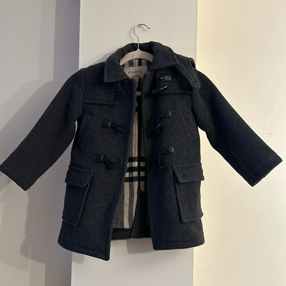 Burberry Dark Gray Pea Coat - 5 Years